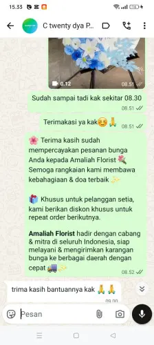 Testimonial Standing Flower duren sawit